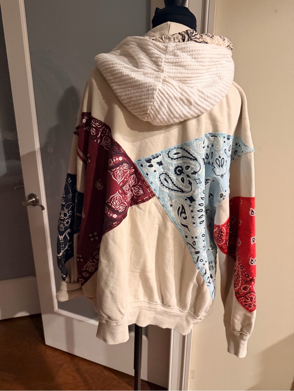 We The Free Patchwork Club Hoodie Size Medium NWT RETAIL $228 - Picture 6 of 9